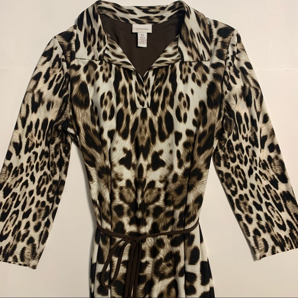 CHICO'S Animal Ainslee Leopard Print Dress